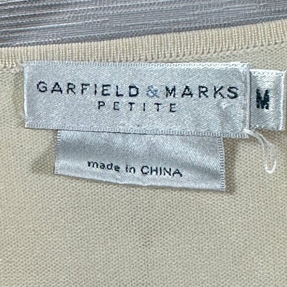 Garfield & Marks Twin Set Sweater Womens Medium Petite Cardigan and Tank Top Set - Picture 4 of 6